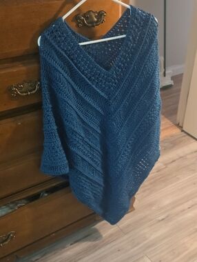 Elegant Teal Women's Poncho